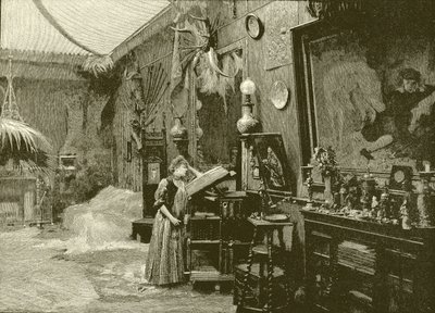 Sarah Bernhardt nel suo studio da English School