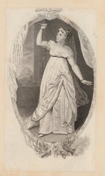 Sarah Siddons, attrice, come Euphrasia (incisione) da English School