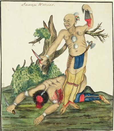 Guerriero selvaggio, c.1800 da English School