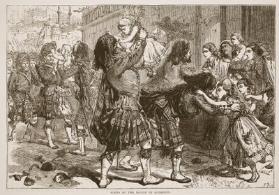 Scena al Soccorso di Lucknow, illustrazione da Cassells Illustrated History of England da English School