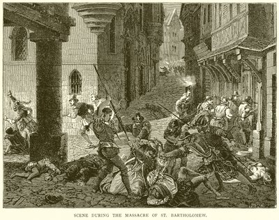 Scena durante il massacro di San Bartolomeo da English School