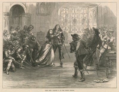 Scena da Carlo I al Teatro Lyceum, Londra da English School