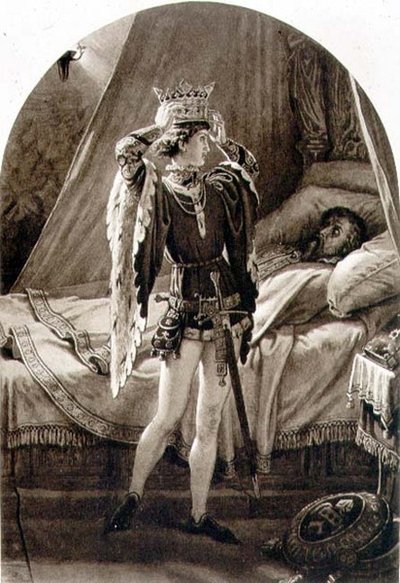 Scena da Enrico IV (Parte I) Atto IV, Scena 2 di William Shakespeare da English School
