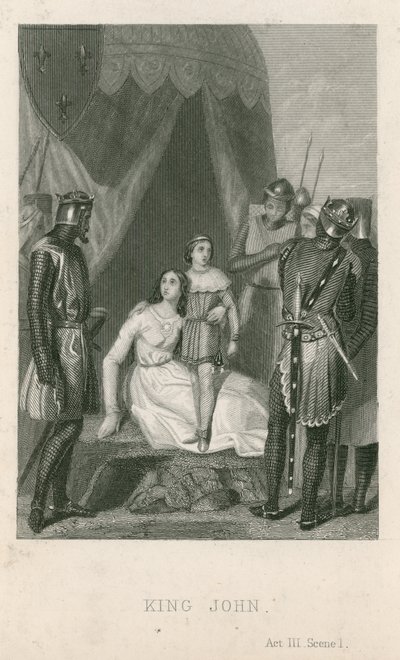 Scena da Re Giovanni di William Shakespeare da English School