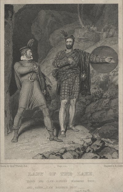Scena dal poema di Sir Walter Scott La signora del lago (incisione) da English School