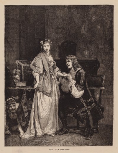 Scena da "Tartuffe" (incisione) da English School