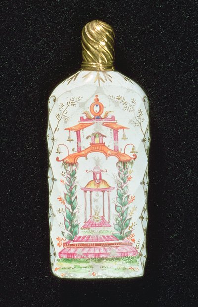 Boccetta di profumo decorata con una pagoda da English School