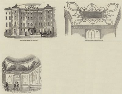 Schomberg House, Pall Mall (incisione) da English School