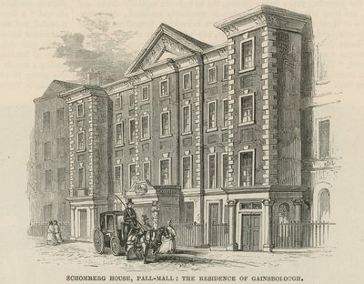 Schomberg House, Pall Mall, Londra, residenza di Thomas Gainsborough da English School
