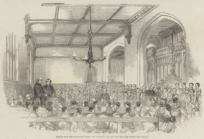 Scuola per i Ciechi Indigenti, Esame degli Alunni (incisione) da English School