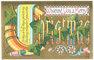 Pergamena e edera, Cartolina di Natale da English School