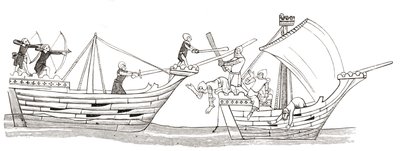 Battaglia navale, inizio XIV secolo, da 