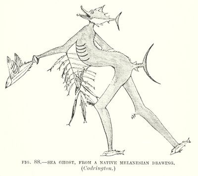 Fantasma del Mare, da un Disegno Nativo Melanesiano, Codrington da English School