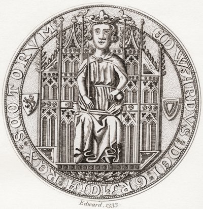 Sigillo di Edward Balliol, c. 1283-1367 da English School