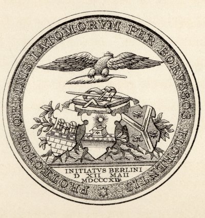 Sigillo dei Massoni di Berlino, 1812, da 
