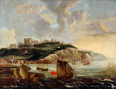 Marina con il Castello di Dover da English School