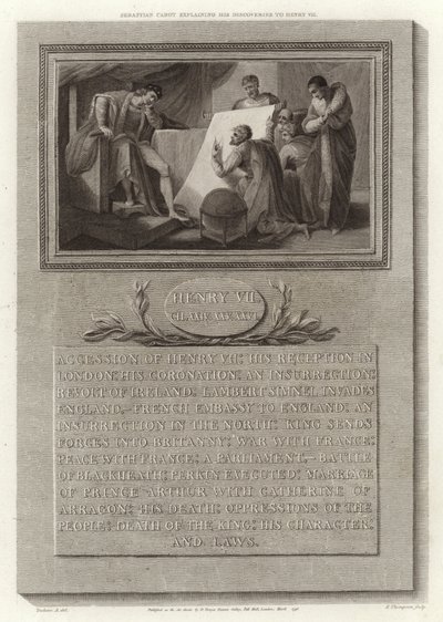 Sebastiano Caboto spiega le sue scoperte a Enrico VII da English School