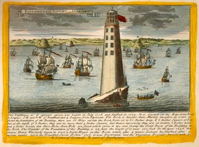 Secondo Faro di Eddystone, vicino a Plymouth da English School