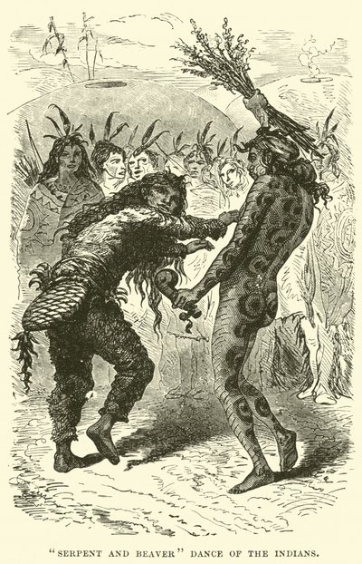 Danza del Serpente e del Castoro degli indiani da English School