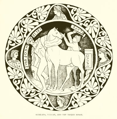 Sethlans, Vulcano e il cavallo di Troia da English School