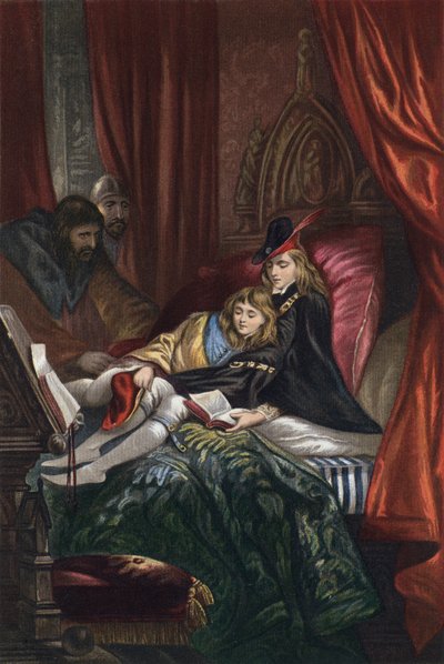 Shakespeare, Re Riccardo III, Atto IV, Scena 3 (cromolito) da English School