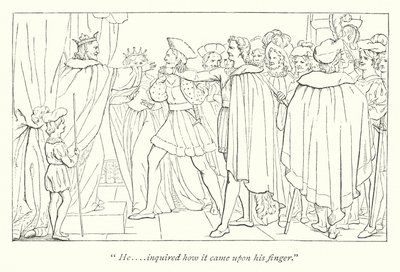 Tutto è bene quel che finisce bene di Shakespeare; Una storia sciocca (incisione) da English School