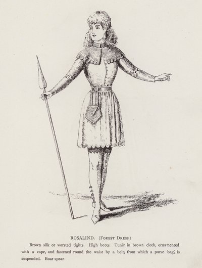 Come vi piace di Shakespeare: Rosalind, abito da foresta da English School