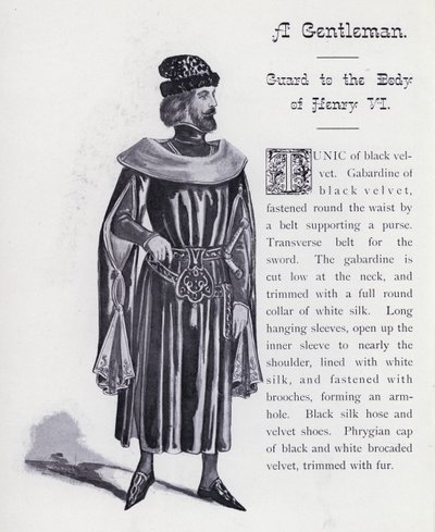 Re Riccardo III di Shakespeare: Un gentiluomo, guardia del corpo di Enrico VI da English School