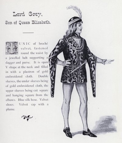 Re Riccardo III di Shakespeare: Lord Grey, figlio della regina Elisabetta (litografia) da English School