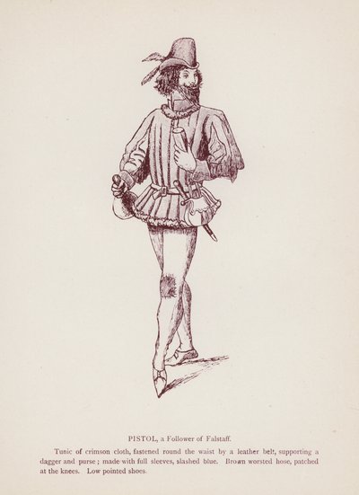 Le allegre comari di Windsor di Shakespeare: Pistol, un seguace di Falstaff da English School