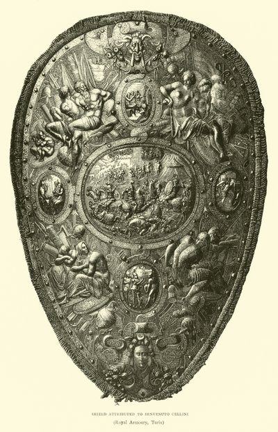Scudo attribuito a Benvenuto Cellini da English School
