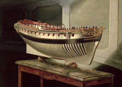 Ritratto di nave, di una fregata da 36 o 38 cannoni, c.1775 da English School