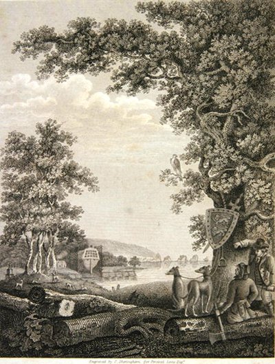Costruttori di navi nella New Forest, inciso da C. Sheringham per Percival Lewis da English School