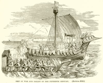 Nave da Guerra e Galea del Quindicesimo Secolo da English School