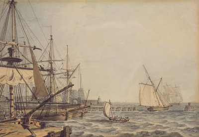 Navigazione alla foce del fiume Hull, inizio XIX secolo da English School