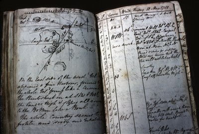 Giornale di bordo della nave appartenente al tenente William Bligh da English School