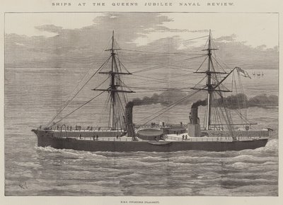 Navi alla Rassegna Navale del Giubileo della Regina (incisione) da English School