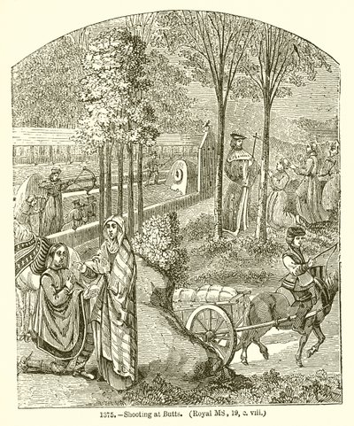 Tiro al bersaglio (Royal MS, 19, o. Viii) da English School