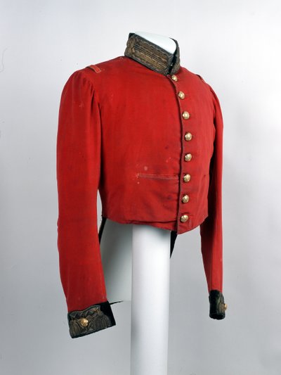 Giubba a coda corta, 5° Dragoni (Principessa Carlotta del Galles), c.1854 (stoffa di lana, filo d