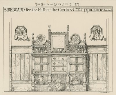 Credenza per la sala della Curriers Company da English School