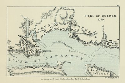 Assedio di Quebec (litografia a colori) da English School