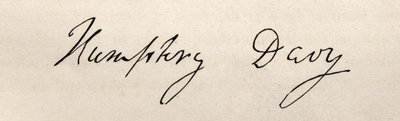 Firma di Sir Humphry Davy (1778-1829) da English School