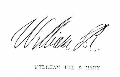 Firma di Guglielmo III d
