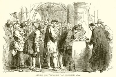 Firma del Patto a Edimburgo, 1639 da English School