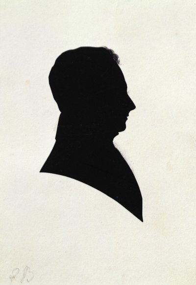 Silhouette di EB, dal taccuino di Michael Faraday da English School