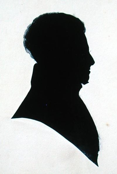 Silhouette di GB, dal taccuino di Michael Faraday da English School