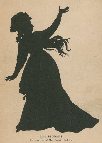 Silhouette di Mrs Siddons da English School