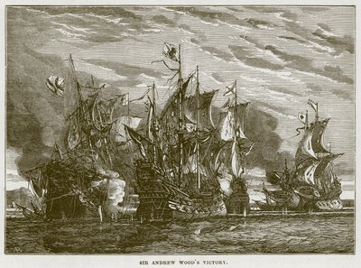 Vittoria di Sir Andrew Wood, illustrazione da The Sea di F. Whymper da English School