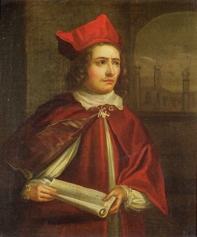 Sir Augustus Harris (1851-96) come Cardinale Wolsey da English School