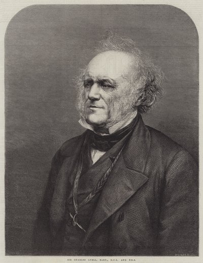 Sir Charles Lyell, baronetto, DCL e FRS (incisione) da English School